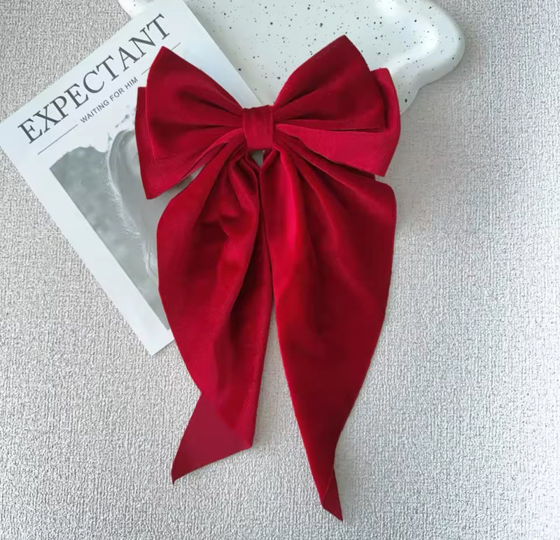 Happy Holidays Bow (large Velvet)