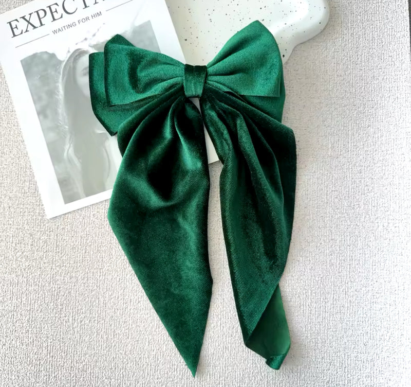 Happy Holidays Bow (large Velvet)