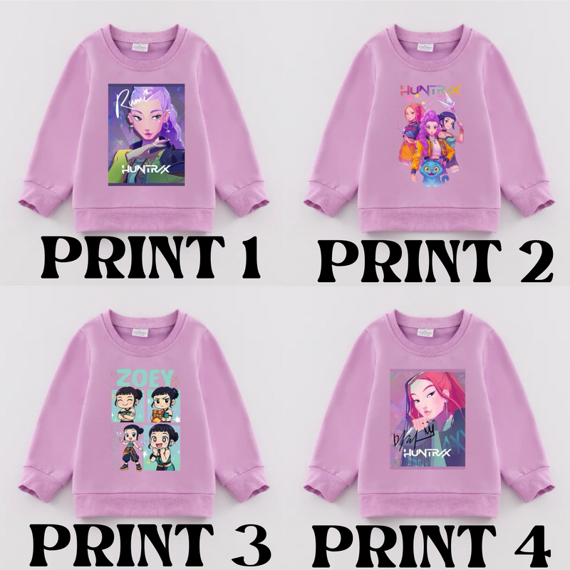 K-Pop Demon Hunters Exclusive Pre-Sale: Crewneck Sweatshirt (lavender)