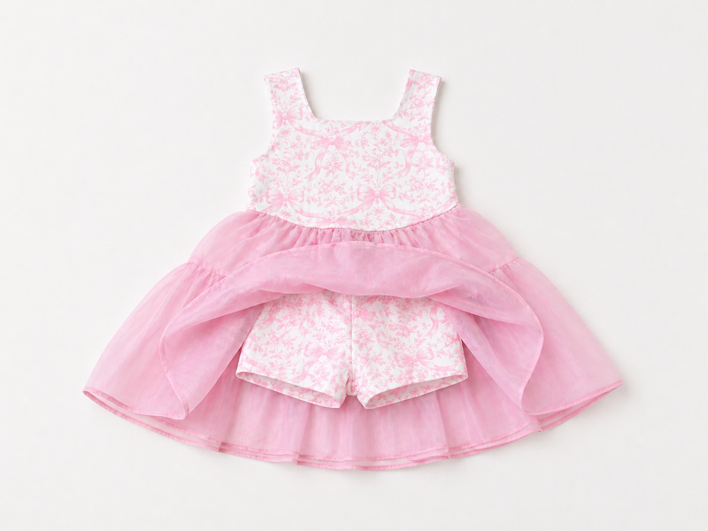 Tiny Twirl Society (coquette pink/built in shorts)