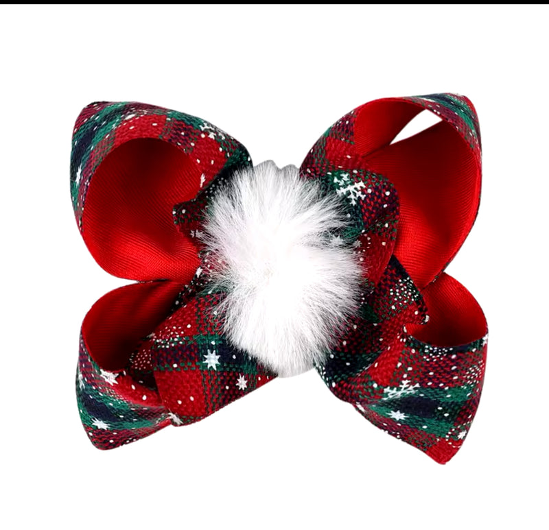 Santa’s Pom Pom Bows