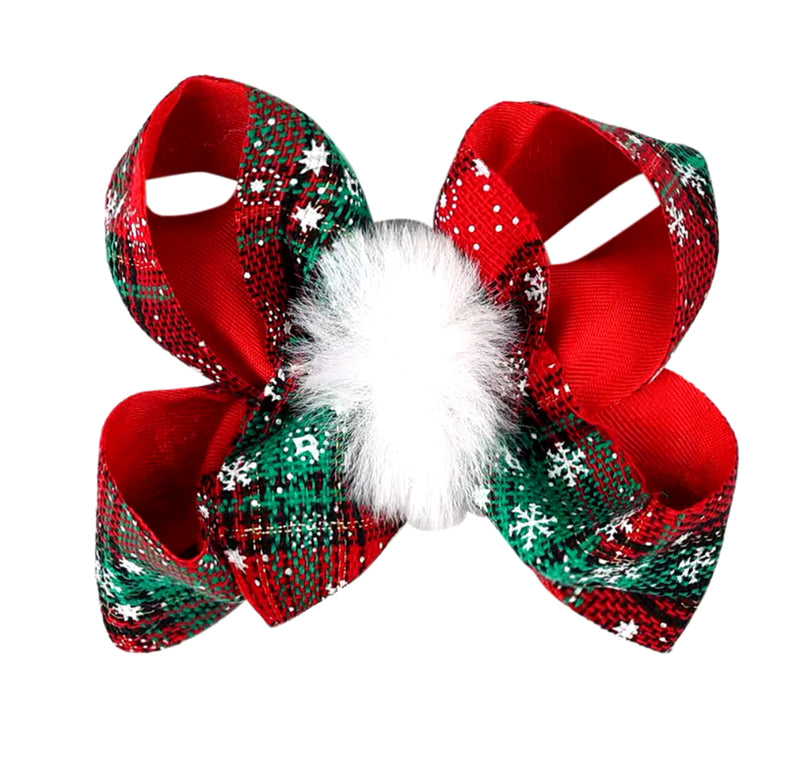 Santa’s Pom Pom Bows