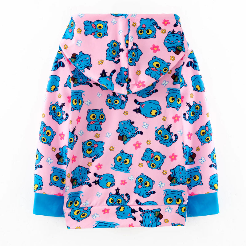 Derpy Tiger in a Kangaroo Pocket Hoodie