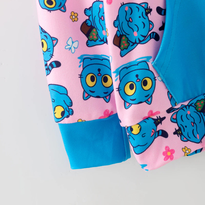 Derpy Tiger in a Kangaroo Pocket Hoodie