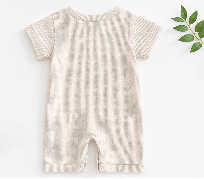 Hello, World Waffle Knit Romper
