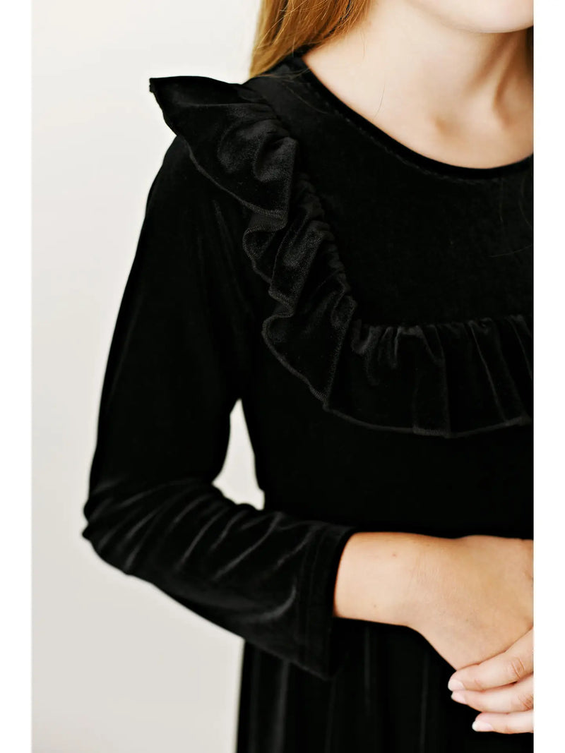 Rockin’ Around the Tree Twirl Dress (black)