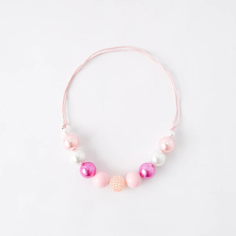 The LRW Accessory Edit (pink bubblegum necklace)