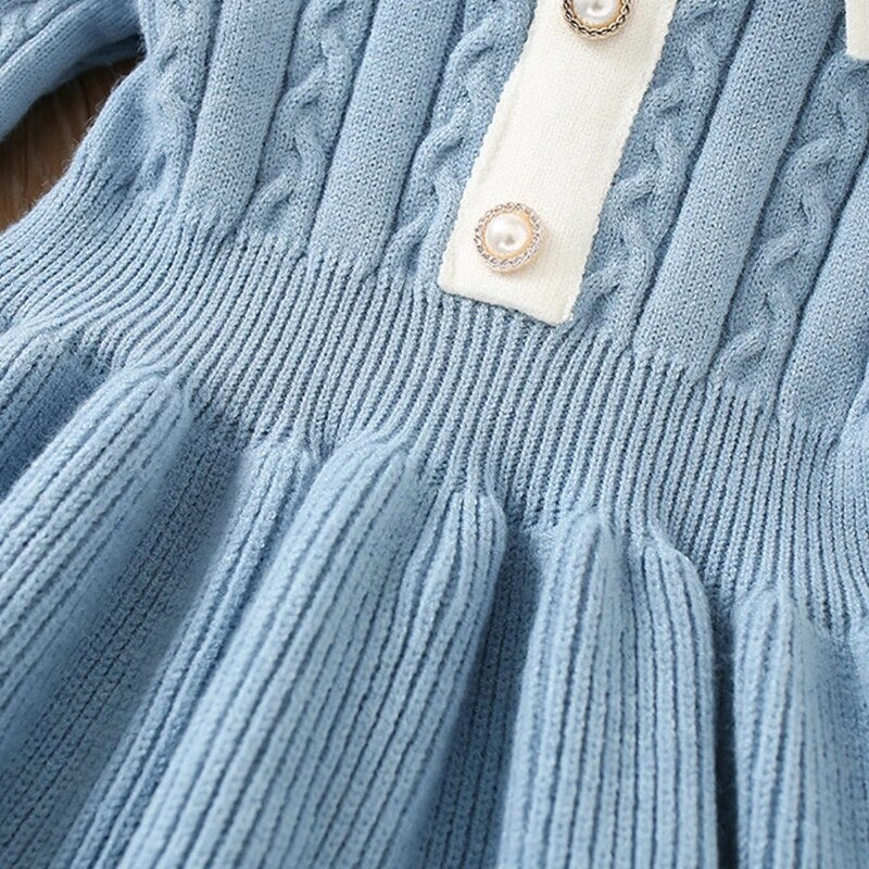 Chanel Mini Sweater Dress (dusty blue)