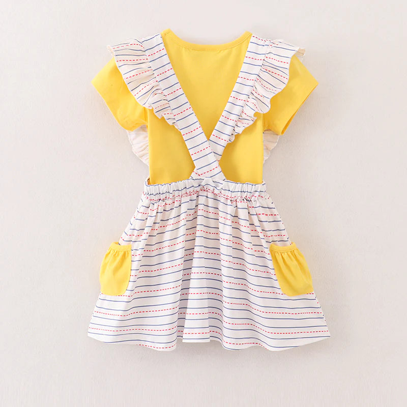 Taking Notes Pinafore Dress Set