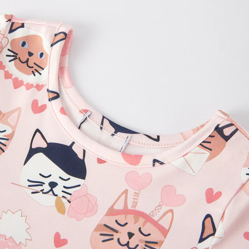 Wonderful Winter Cats Twirl Dress