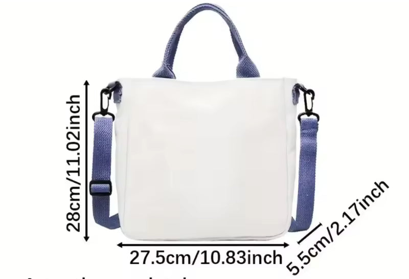 Derpy Tiger Canvas Messenger Bag