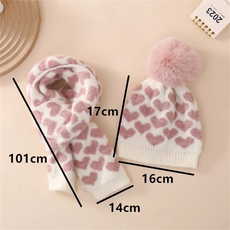 Pretty in Pink Hat and Scarf Set