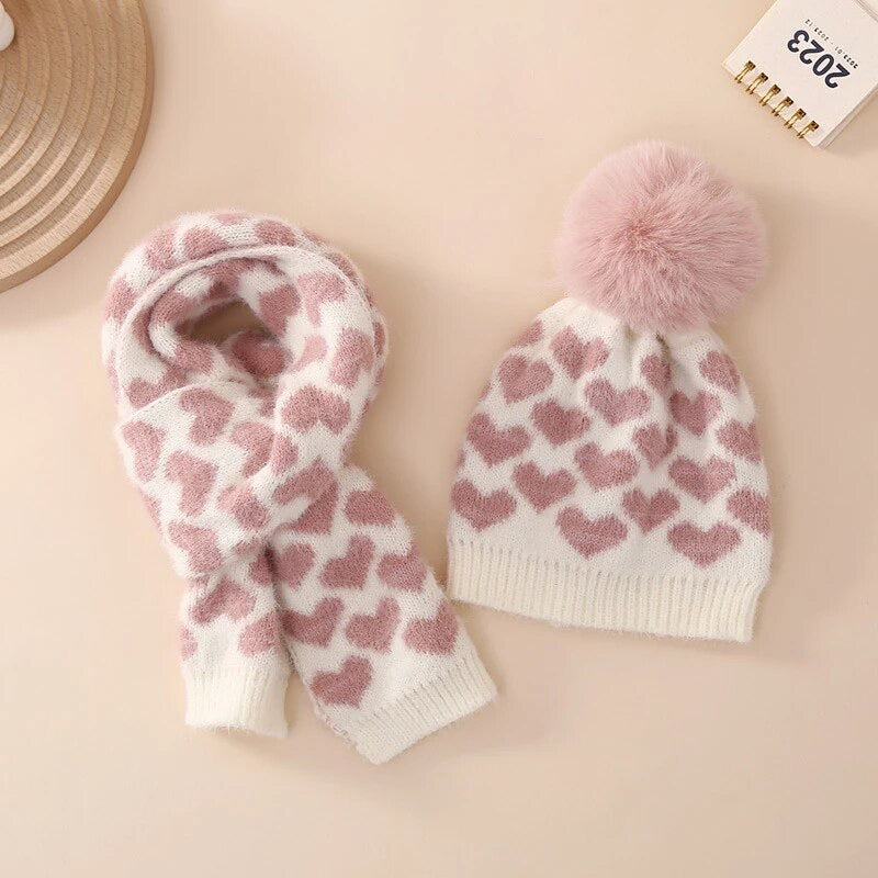 Pretty in Pink Hat and Scarf Set