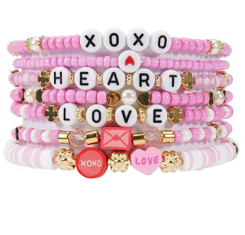 Sweetheart Stacking Bracelets