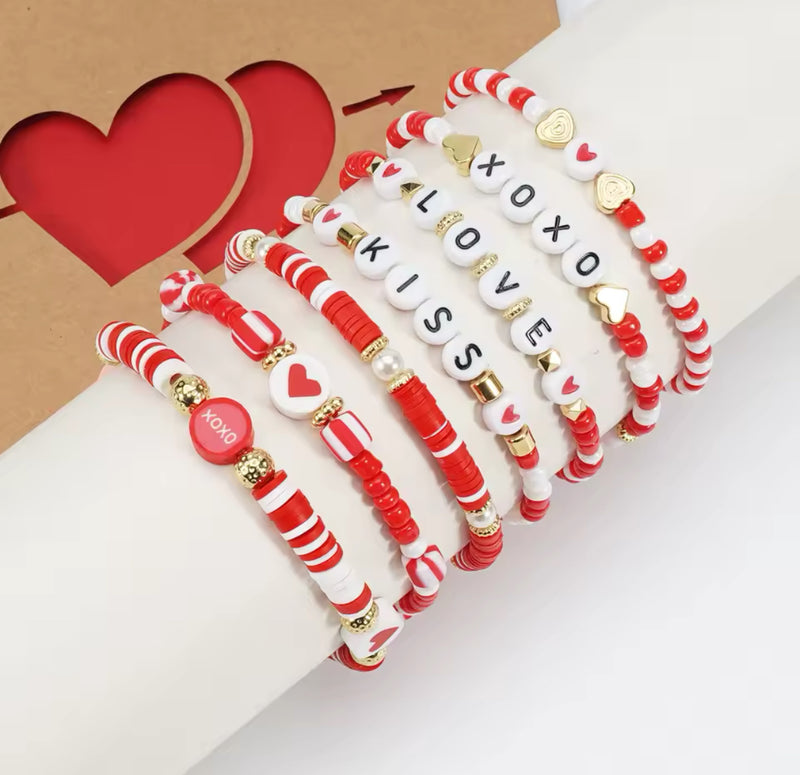 Sweetheart Stacking Bracelets