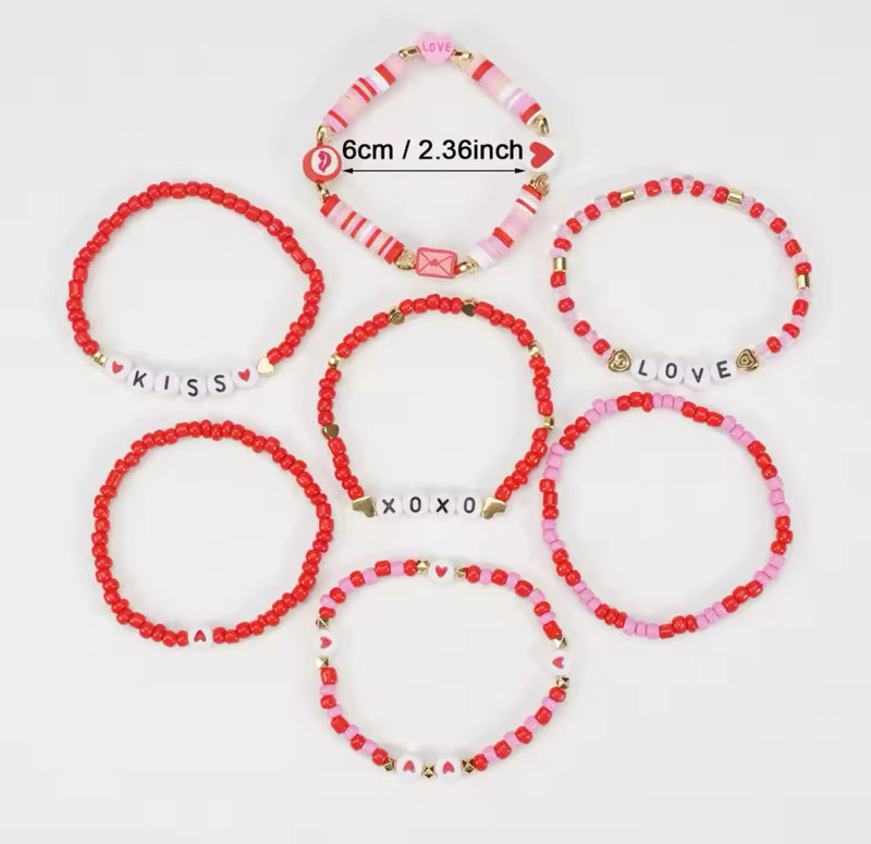 Sweetheart Stacking Bracelets