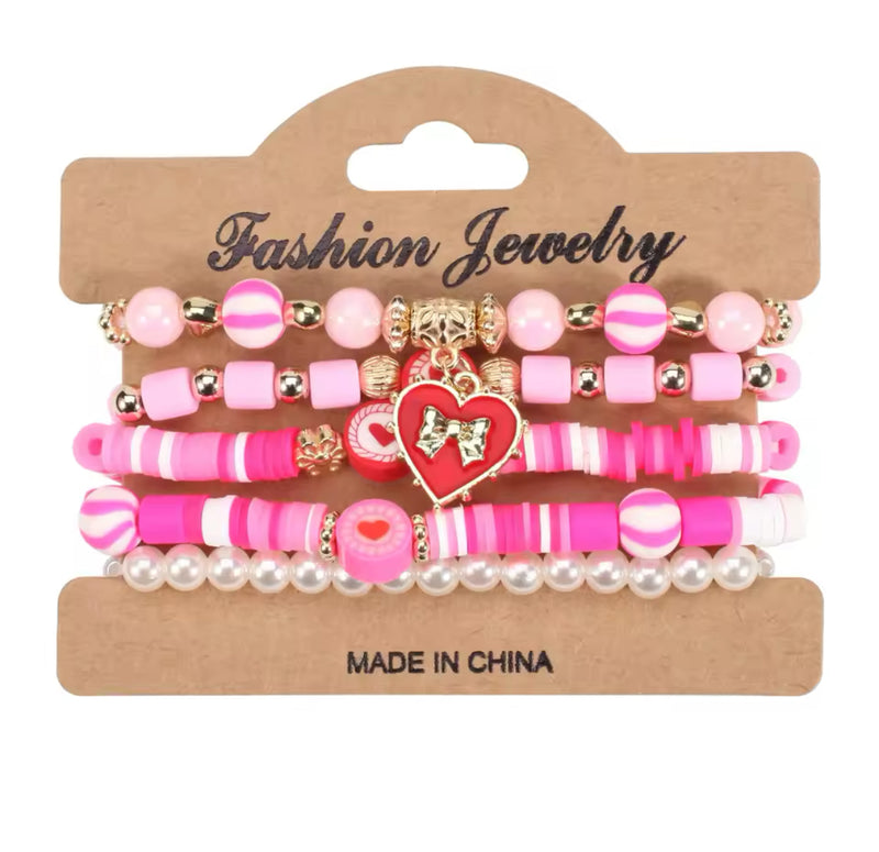 Sweetheart Stacking Bracelets