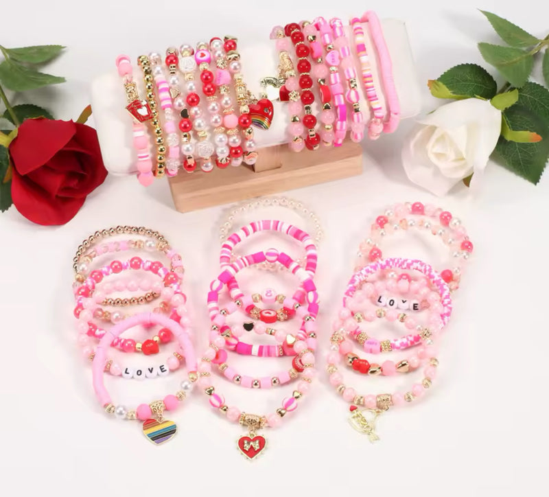 Sweetheart Stacking Bracelets