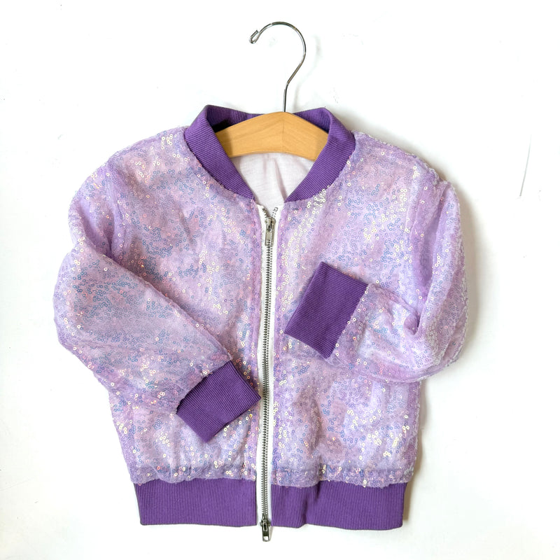 Bejeweled Bomber Jacket (lavender)