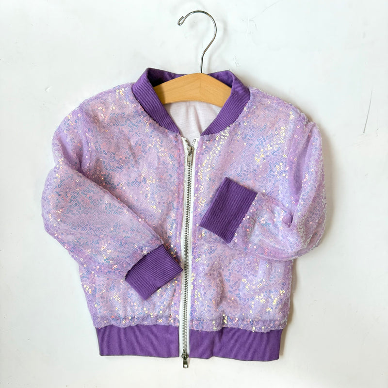 Bejeweled Bomber Jacket (lavender)