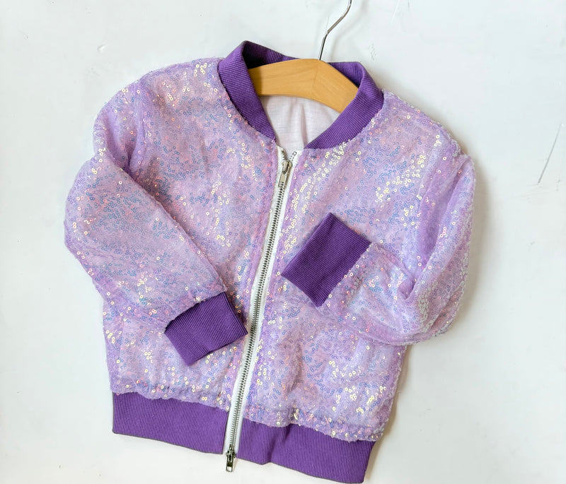 Bejeweled Bomber Jacket (lavender)