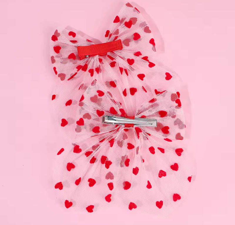 The LRW Hair Accessory Edit (pink tulle heart bow)