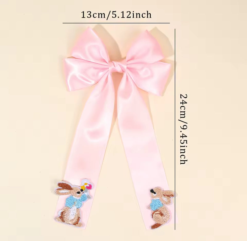 The LRW Hair Accessory Edit (pink satin bunny bow)