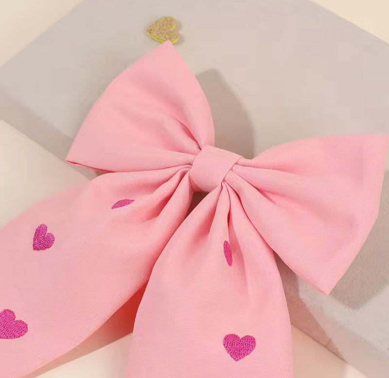The LRW Hair Accessory Edit (pink cotton heart bow)