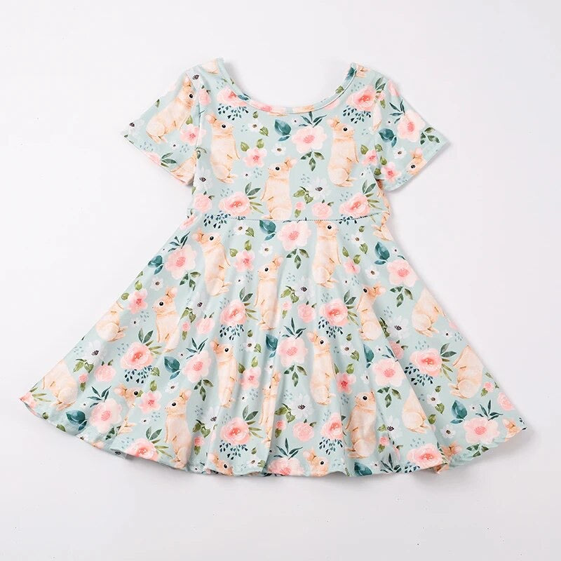Twirling into Spring Dress (pale blue bunnies)