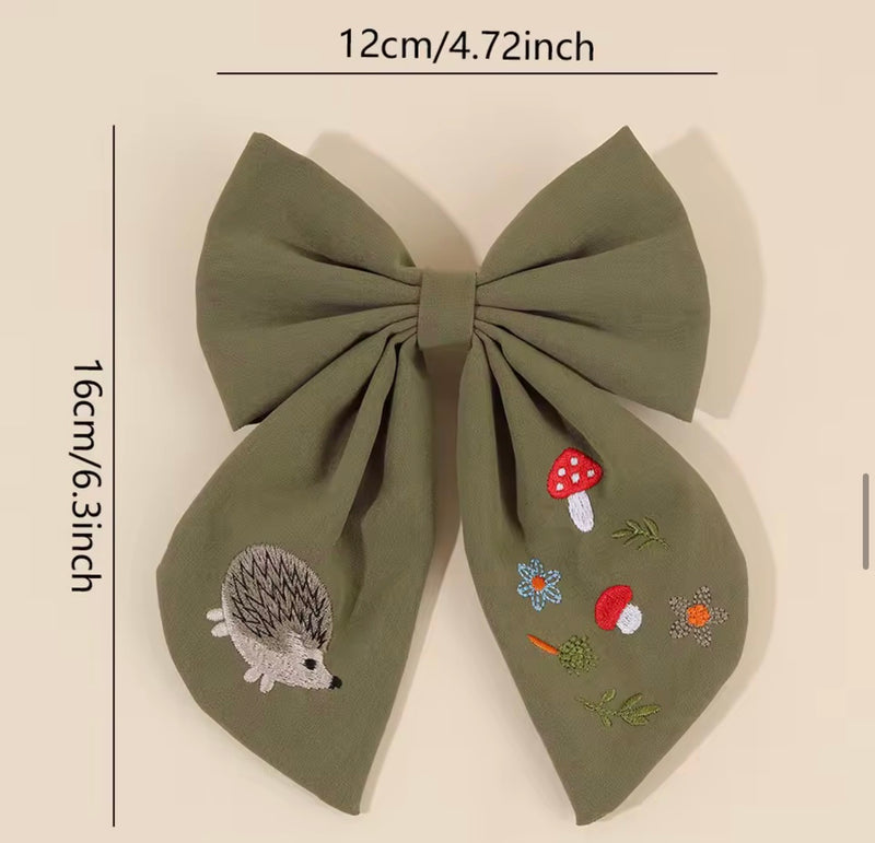 LRW Autumn & BTS Accessory Edit (muted green hedgehog bow)