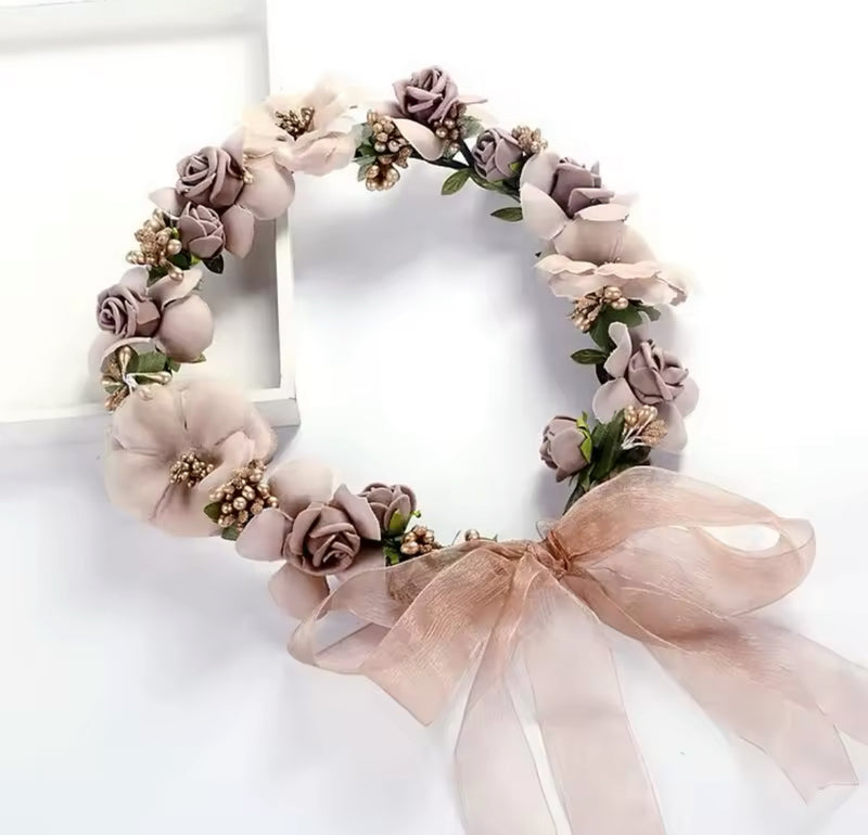 Muted Mocha Flower Crown