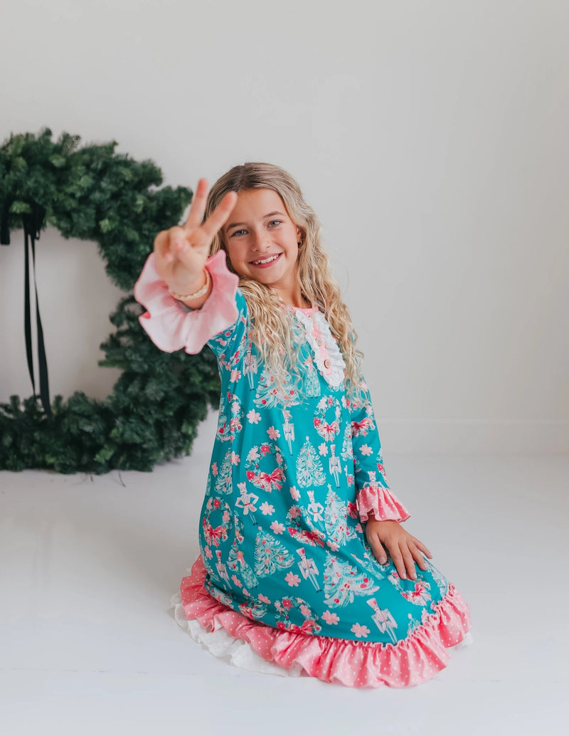 Christmas in July Presale Loungewear Release (teal & pink tree & nutcracker)