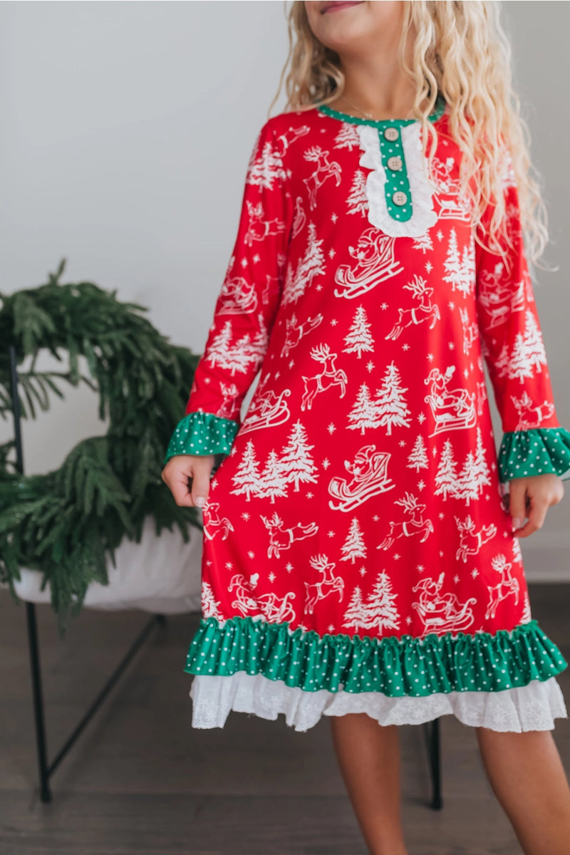 Christmas in July Presale Loungewear Release (red sleighs & trees)