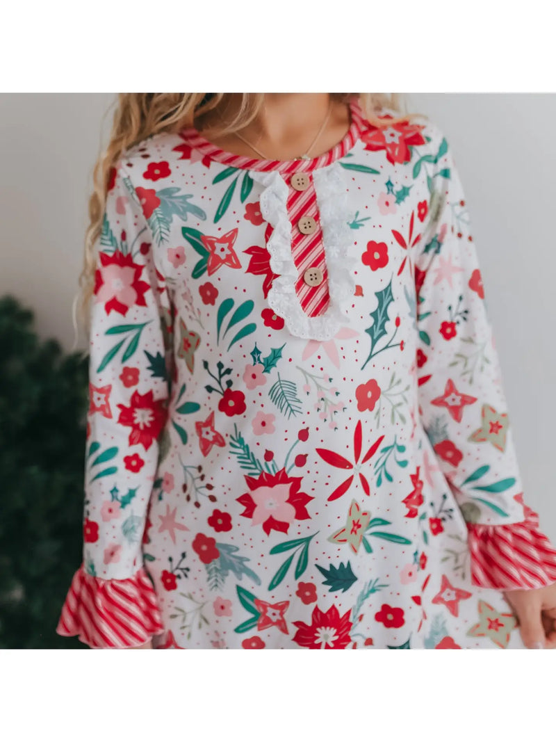 Christmas in July Presale Loungewear Release (red & white candy cane & holly)