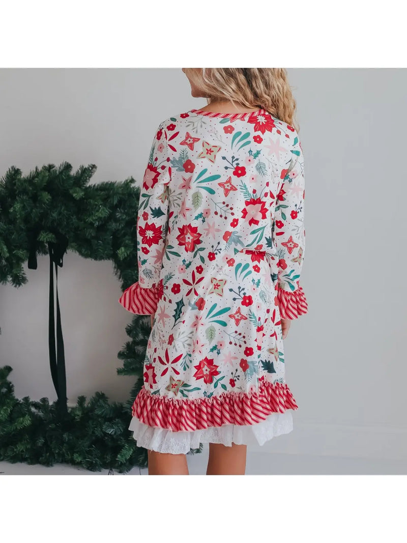 Christmas in July Presale Loungewear Release (red & white candy cane & holly)