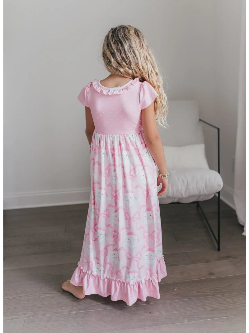 Christmas in July Presale Loungewear Release (pink floor length bows & Santas)