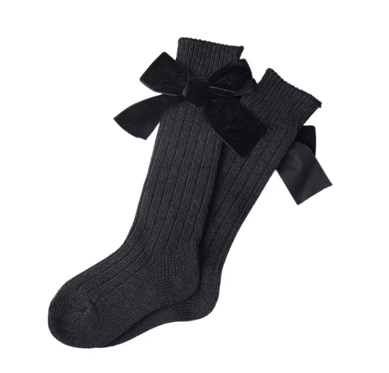 Fall Accessory Edit (Big Bow Velvet Knee Socks)