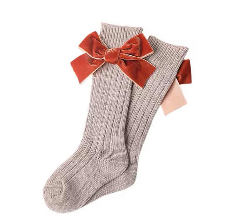 Fall Accessory Edit (Big Bow Velvet Knee Socks)