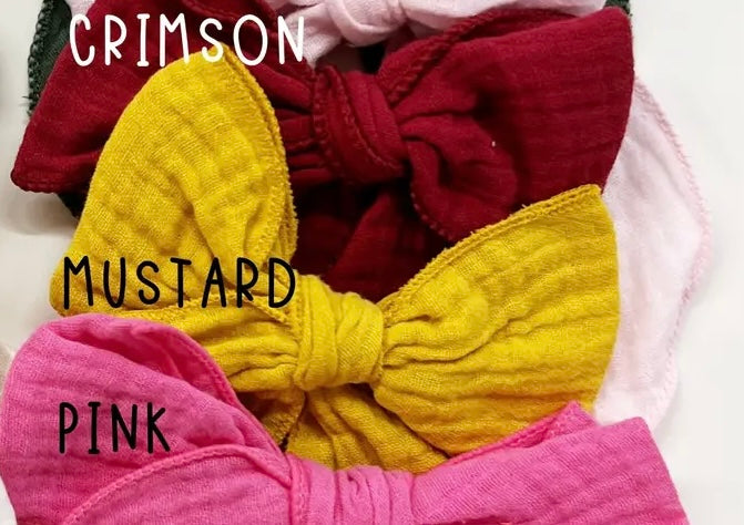 The Autumn Bow Edit (ecru or mustard gauze)