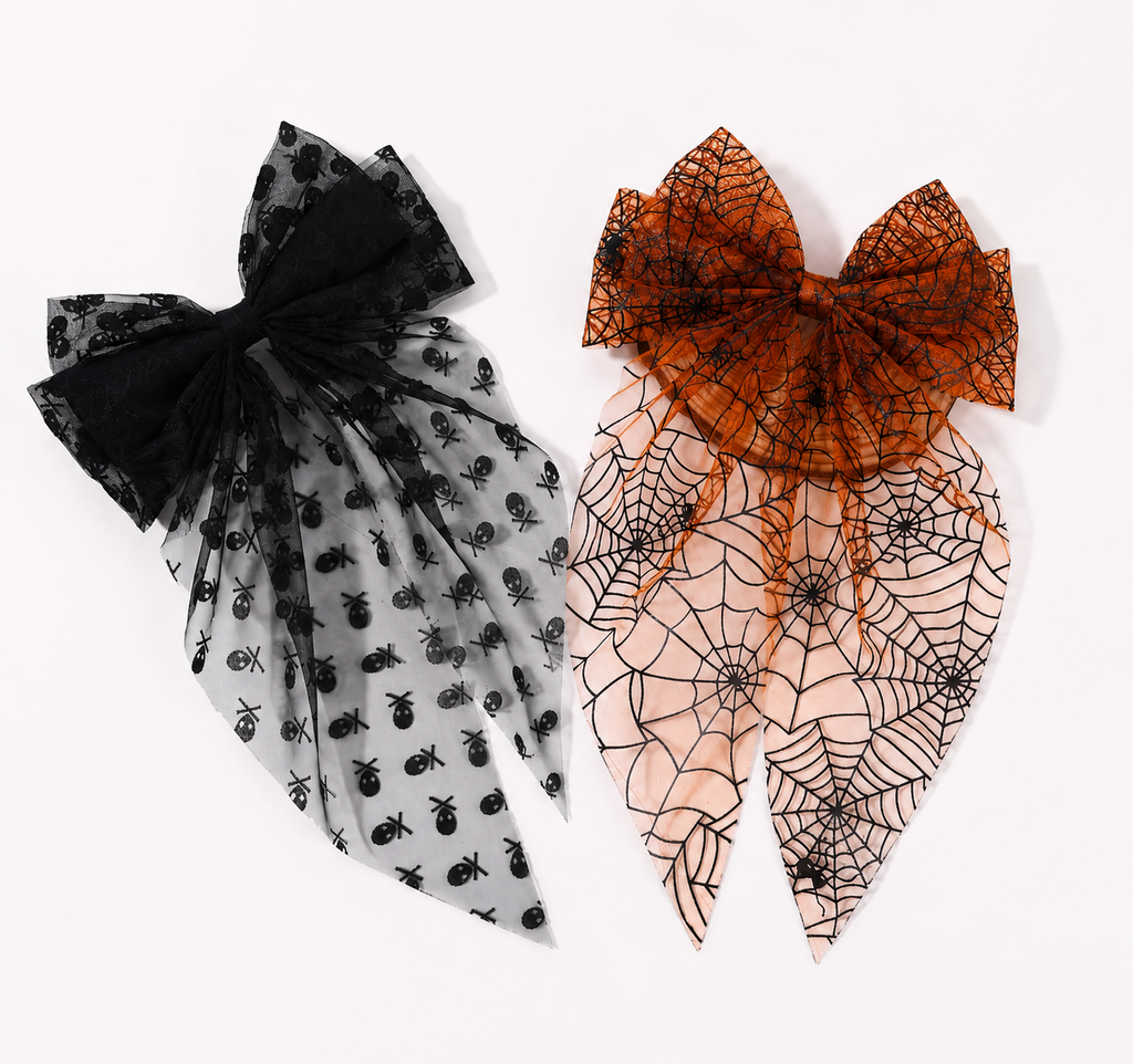 LRW Autumn & Holiday Accessory Edit (Spiderweb & Skeleton Mesh Bows)