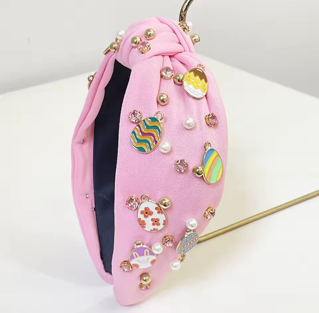 The LRW Spring Top Knot (pink Easter eggs)