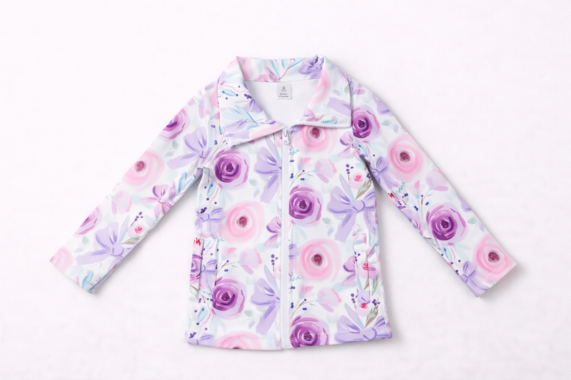 Blushing Blooms Zip Up Set