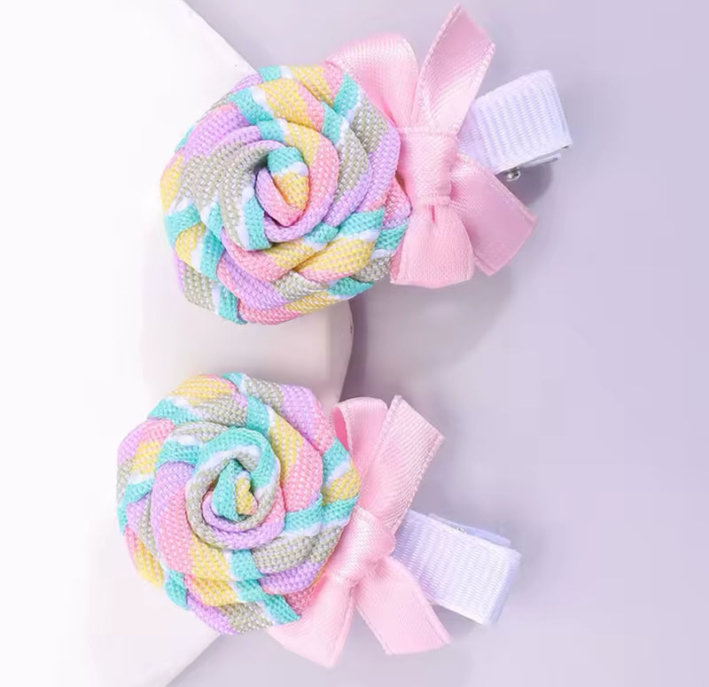 Cotton Candy Carnival Clips & Headband Set