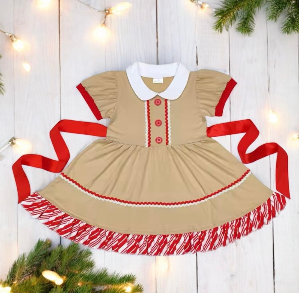 Gingerbread Baby Dress (5T-12Y)