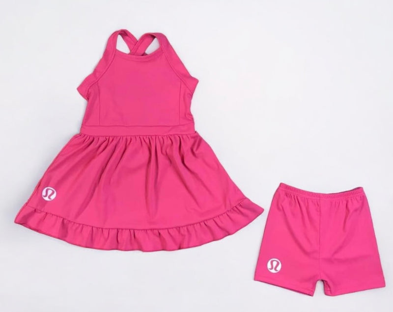 Lulurabbit Activewear Dress Set (raspberry)