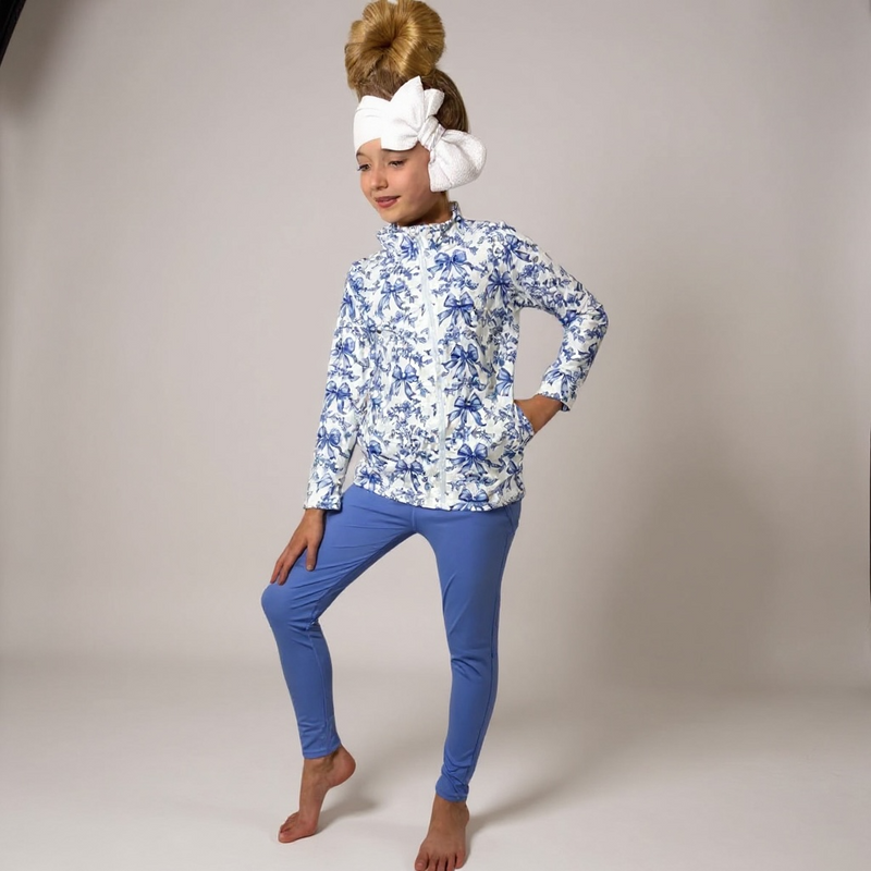 Blue Belle & the Bow Athleisure Set