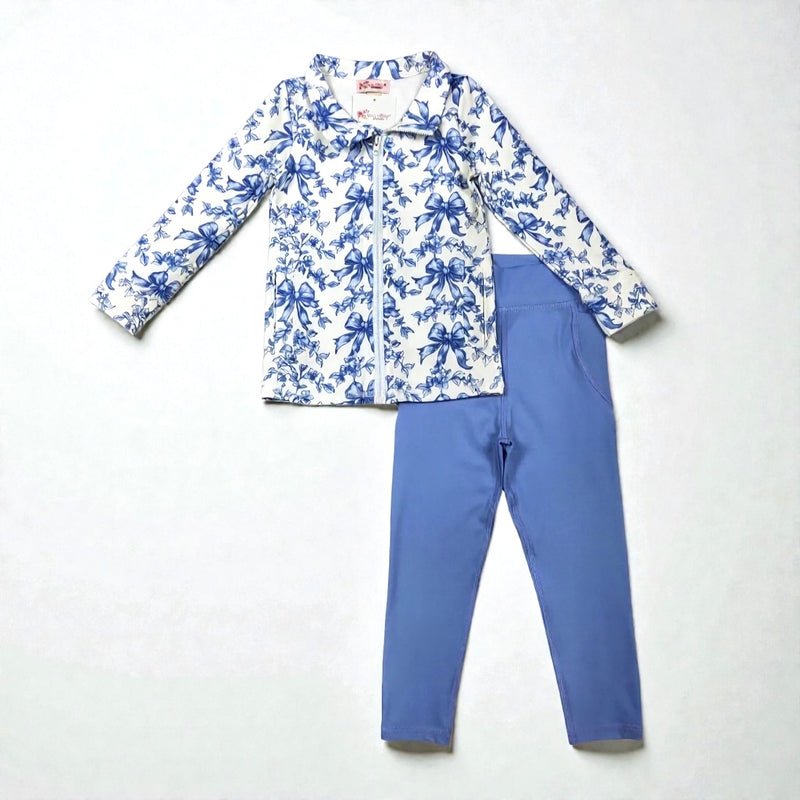 Blue Belle & the Bow Athleisure Set