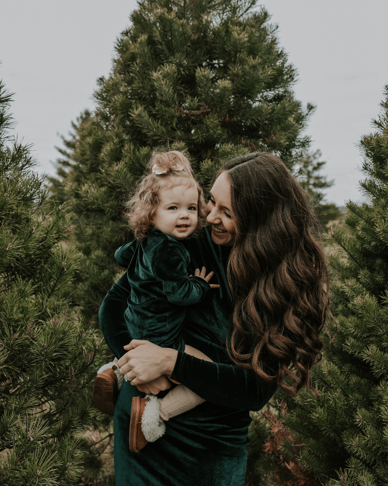 Evergreen Together Mama & Me Velour Dresses