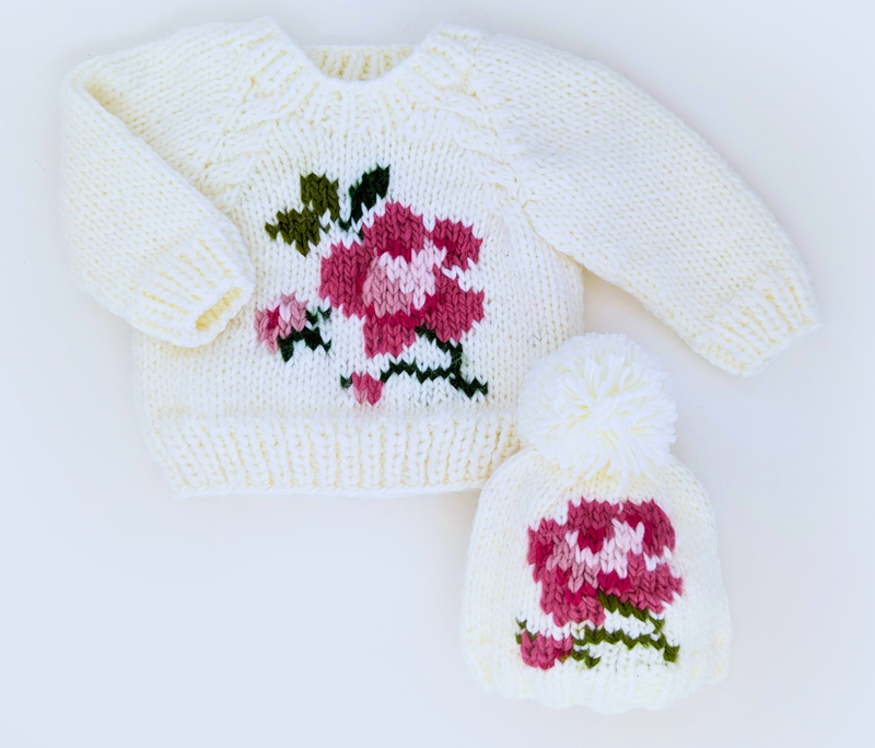 Winter Roses Crewneck Sweater