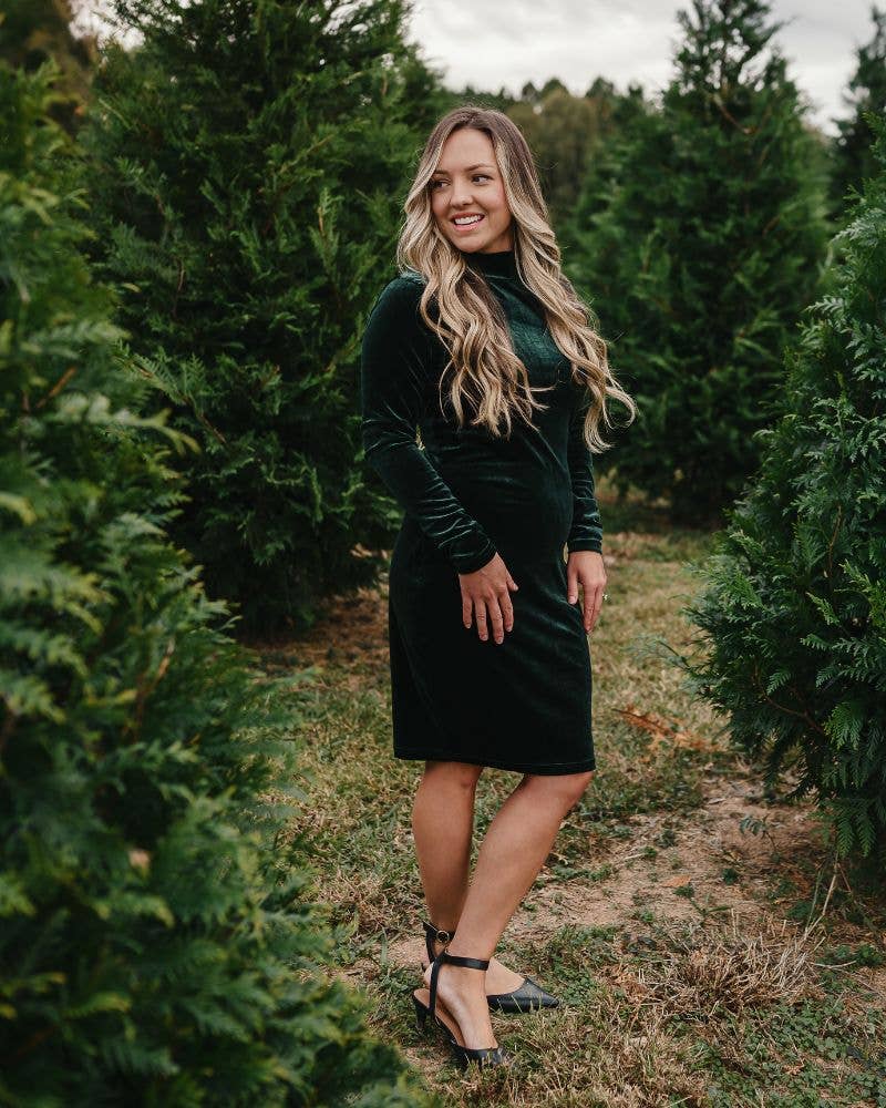 Evergreen Together Mama & Me Velour Dresses
